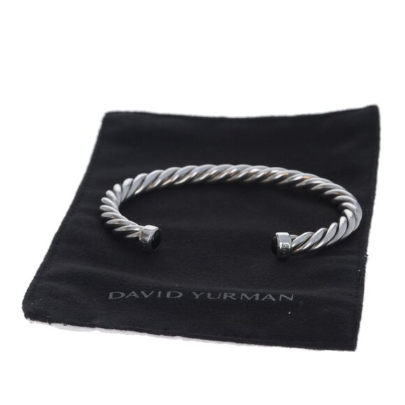 David Yurman Cable Classic Onyx Men's Cuff Bracelet 7 1/4" - Sterling Silver 925 - Picture 6 of 6